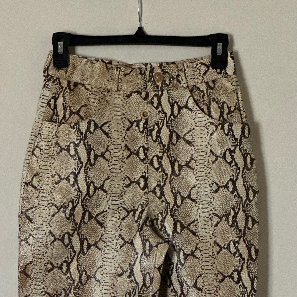 Cache Python Print Genuine Leather Pants - image 3